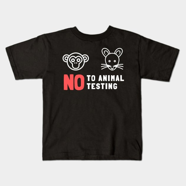 No to Animal Testing Kids T-Shirt by FunnyStylesShop